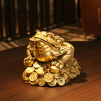 Brass Golden Toad Ornament Home Office Money Toad Craft Decoration Company Housewarming Opening Gift