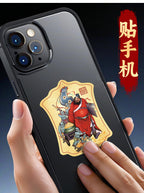 Taoist Master Zhongkui Demon-Slaying Illustration Phone Sticker Office Workplace Object Back Cover uv Wholesale Patchwork Art