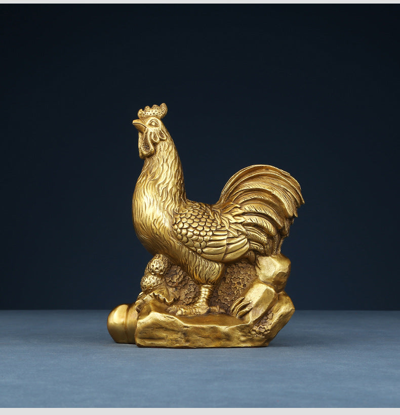 Copper Rooster Ornament Copper Rooster Zodiac Rooster Craft Home Decoration Ornament Gift