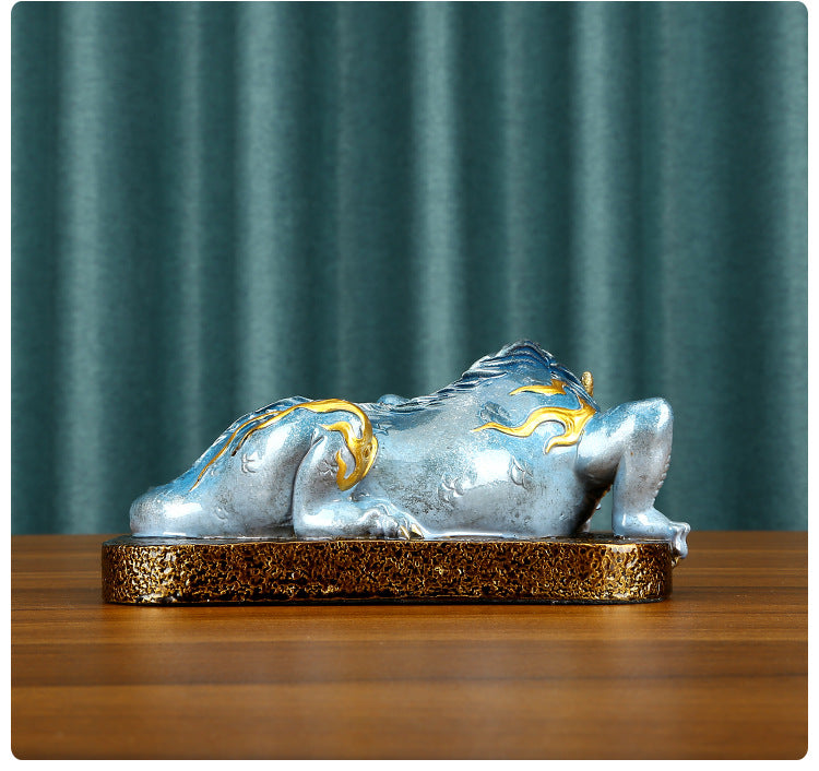 Colorful Copper Water Beast Figurine Office Desktop Water Absorbing Beast Centipede Decoration Home Entrance Decoration Craft Gift