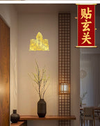 Bronze Lion Taishan Stone Guandang Sticker Piece Entrance Gate Road Interior Exterior Hanging Decoration Bagua Wall Sticker Ornament Wholesale