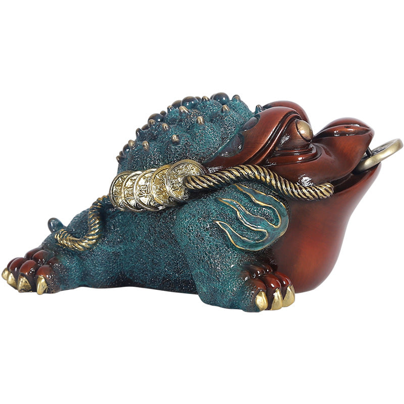Colorful Copper Golden Toad Ornament Office Home Indoor Desktop Toad Craft Gift Copper Golden Toad Small Decoration