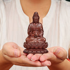 Bronze Guanyin Bodhisattva Statue Home Office Desktop Mini Guanyin Bodhisattva Craft Buddha Ornament