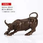 Wangshi Brass Bull Wall Street Bull Ornament Home Living Room Office Copper Bull Craft Store Opening Gift