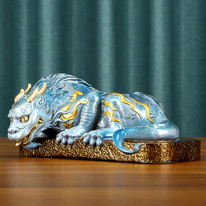 Colorful Copper Water Beast Figurine Office Desktop Water Absorbing Beast Centipede Decoration Home Entrance Decoration Craft Gift