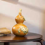 Colorful Copper Double Coin Gourd Ornament Home Office Desktop Gourd Copper Crafts Play Pieces Brass Ornaments