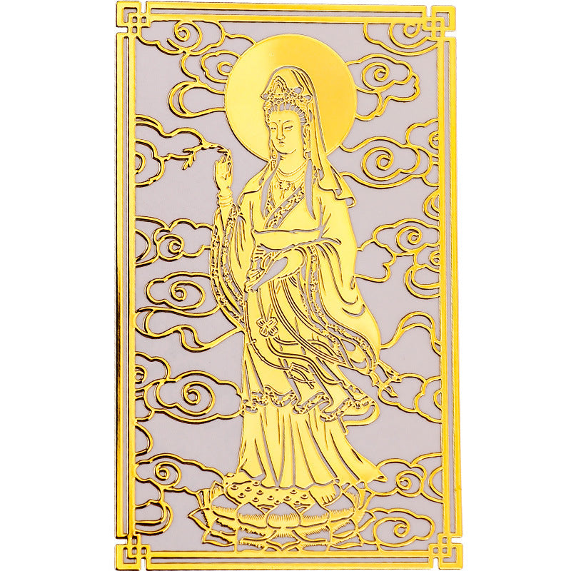 Metal Sticker of Great Compassion Bodhisattva for Phone Case, Computer, Living Room, Creative Portrait, Buddha Statue Pendant Wholesale
