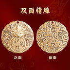 Brass Pixiu Wealth-Attracting and Safe Journey Car Pendant for Men, High-End Rearview Mirror Hanging Decoration, In-Car Wholesale