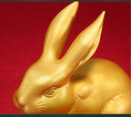 Brass Zodiac Rabbit Ornament for Home Office Desktop gold Wealth Rabbit Copper Craft Zodiac Gift Decorative Copperware