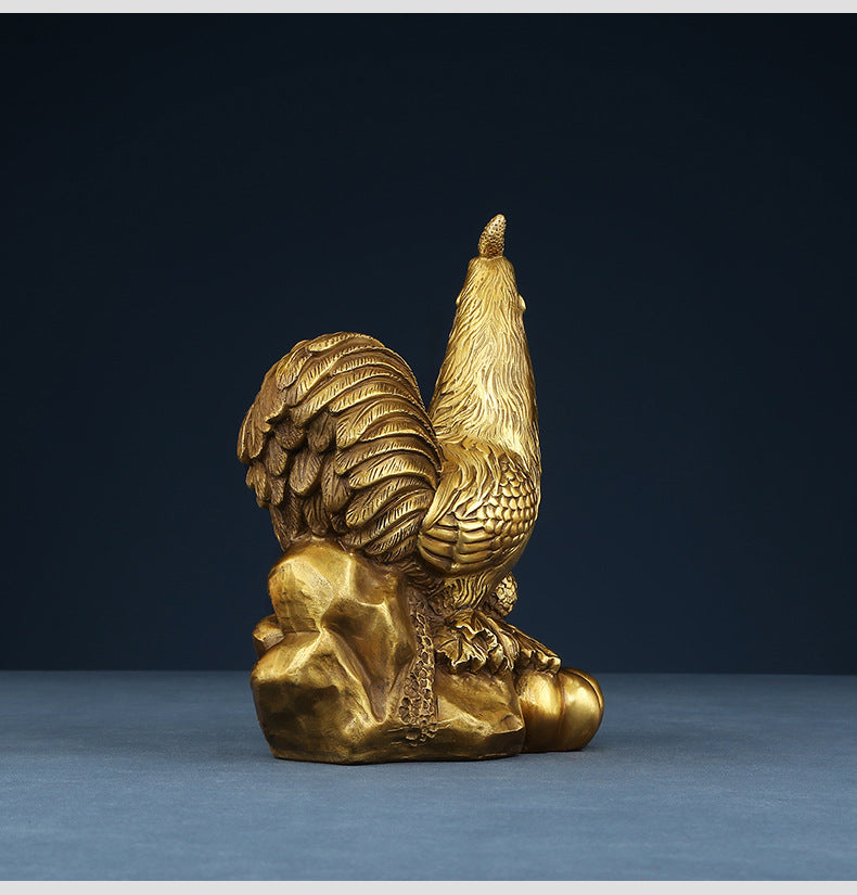 Copper Rooster Ornament Copper Rooster Zodiac Rooster Craft Home Decoration Ornament Gift