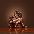 Bronze Kirin Figurine Home Office Decoration Living Room Craft Kirin Ornament Opening Gift