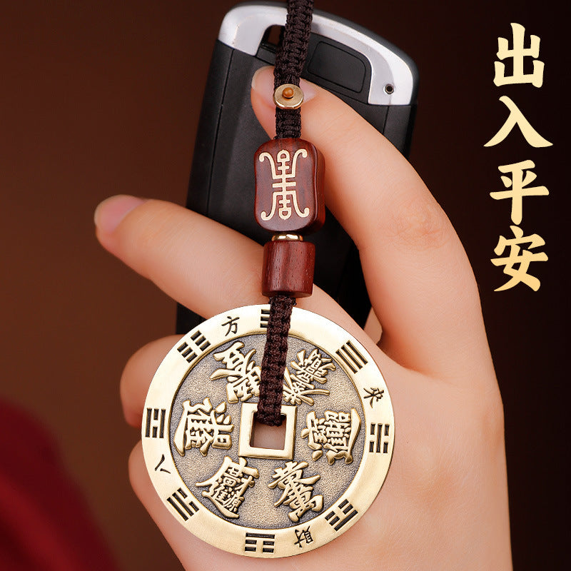 Cinnabar Auspicious Money Lucky Money Attract Wealth From All Directions Daily Progress Wealth Smooth Sailing Eight Diagrams Copper Coins Wholesale