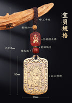 Taoist Jewelry Brass Wu Wealth God Zhao Gongming Token Pendant Wholesale Portable Car Keychain Copper Plaque Ornament