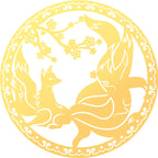 Taoist Nine-Tailed Fox Phone Sticker Metal Sticker Fox Sticker Gold Foil Good Luck Peach Blossom Sticker Phone Case Decoration Wholesale