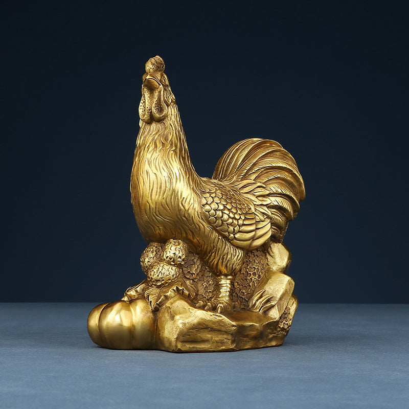 Copper Rooster Ornament Copper Rooster Zodiac Rooster Craft Home Decoration Ornament Gift