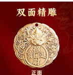 Brass Pixiu Wealth-Attracting and Safe Journey Car Pendant for Men, High-End Rearview Mirror Hanging Decoration, In-Car Wholesale