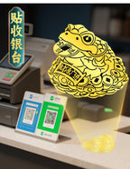 Three-Legged Golden Toad Wealth and Prosperity Phone Sticker Toad Metal Sticker Living Room Entrance Decoration Gold Piece Wholesale Ornament