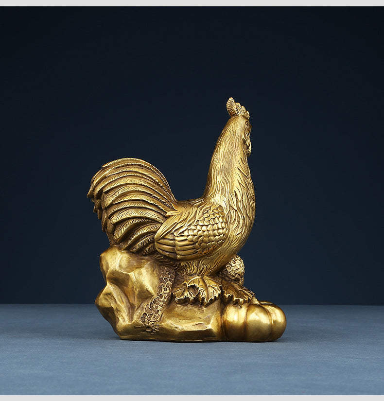 Copper Rooster Ornament Copper Rooster Zodiac Rooster Craft Home Decoration Ornament Gift