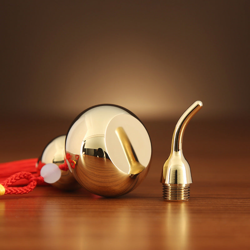 Brass Gourd Pendant Home Decoration Hanging Ornament Creative Open Gourd Small Accessories Gift Display Piece