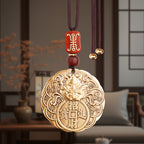 Brass Pixiu Wealth-Attracting and Safe Journey Car Pendant for Men, High-End Rearview Mirror Hanging Decoration, In-Car Wholesale