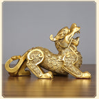 Copper Pixiu Figurine Craft Business Office Decoration Home Living Room Decoration Housewarming Opening Gift Figurine