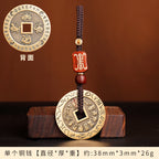 Pure Brass Nine-Character Mantra Purple Star Taboo Pendant Those Who Approach the Soldiers Shall Align in Formation Four Divine Beasts Copper Coin Necklace Taoist