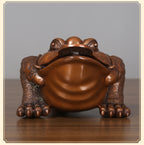 Red Copper Golden Toad Ornament Craft Living Room Office Home Decor Opening Gift