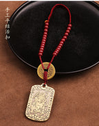Taoist Jewelry Brass Wu Wealth God Zhao Gongming Token Pendant Wholesale Portable Car Keychain Copper Plaque Ornament