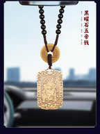 Taoist Jewelry Brass Wu Wealth God Zhao Gongming Token Pendant Wholesale Portable Car Keychain Copper Plaque Ornament
