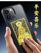 Metal Sticker of Great Compassion Bodhisattva for Phone Case, Computer, Living Room, Creative Portrait, Buddha Statue Pendant Wholesale