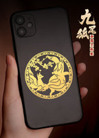 Taoist Nine-Tailed Fox Phone Sticker Metal Sticker Fox Sticker Gold Foil Good Luck Peach Blossom Sticker Phone Case Decoration Wholesale