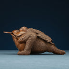 Red Copper Golden Toad Ornament Craft Living Room Office Home Decor Opening Gift