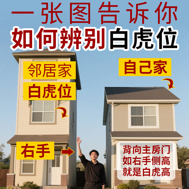 Qinglong High and Mighty Sticker Pendant White Tiger Head-Up Pressing Qinglong Resolving Ornament Neighbor's Door High Left Low Right High Door Sticker
