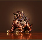 Bronze Kirin Figurine Home Office Decoration Living Room Craft Kirin Ornament Opening Gift