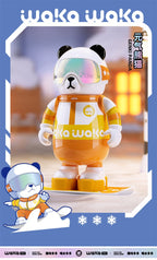 waka Panda Insulated Cup for Men and Women, High-Value Cartoon Trendy Toy Figurine, Ceramic Inner Liner, Food-Grade Children's Water Cup