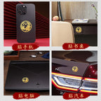 Taoist Nine-Tailed Fox Phone Sticker Metal Sticker Fox Sticker Gold Foil Good Luck Peach Blossom Sticker Phone Case Decoration Wholesale