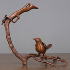 Purple Copper Magpie Ornament Joyful Creative Copper Incense Burner Living Room Office Home Craft Decoration Display