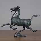 Horse Trotting Brass Zodiac Horse Ornament Craft Living Room Office Desk Home Decoration Opening Gift