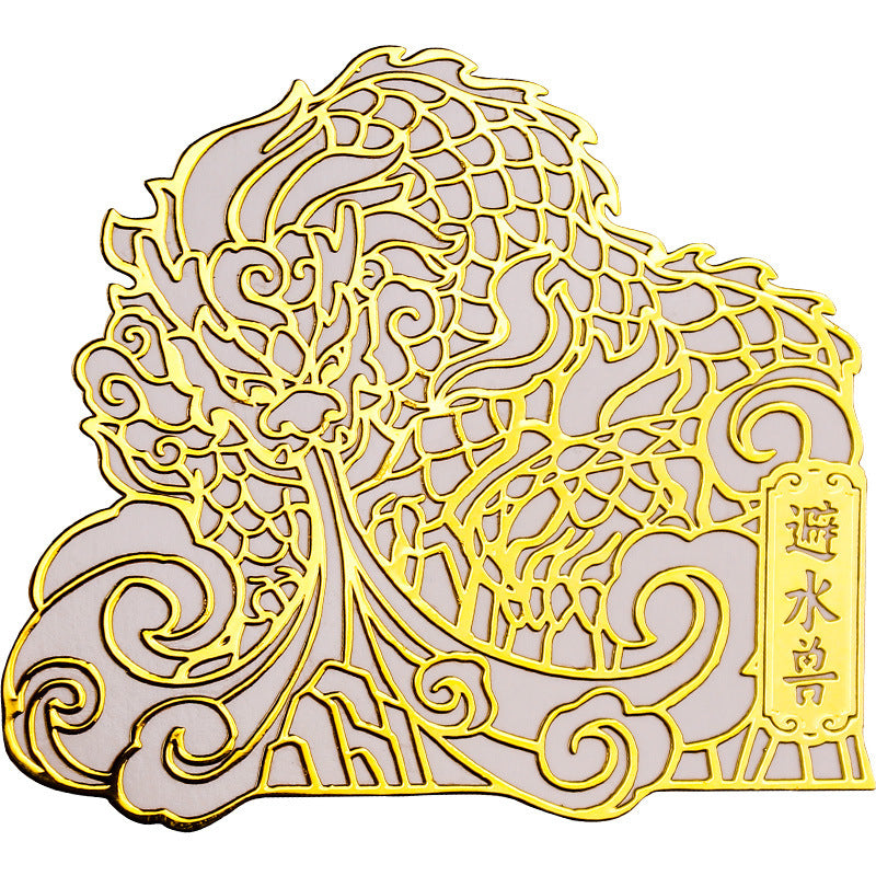 Water-Repellent Beast Bathroom Metal Sticker in the Northwest Corner, Water-Absorbing Beast Ornament, Toilet Problem Hanging Decoration, Kitchen and Toilet Same Palace