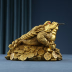 Brass Golden Toad Ornament Home Office Money Toad Craft Decoration Company Housewarming Opening Gift