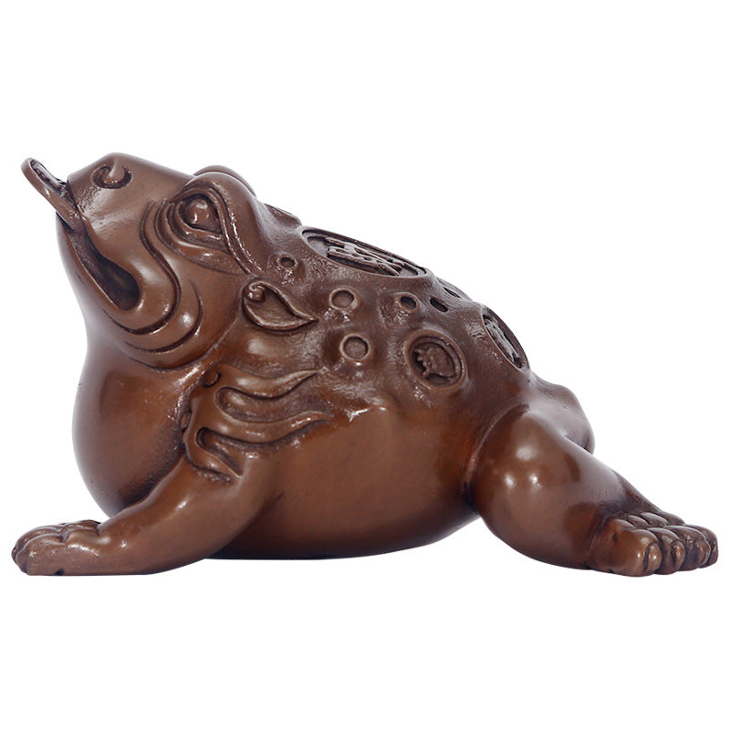 Copper Golden Toad Ornament Craft Three-Legged Golden Toad Home Living Room Office Decoration Opening Gift