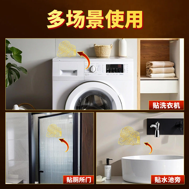 Water-Repellent Beast Bathroom Metal Sticker in the Northwest Corner, Water-Absorbing Beast Ornament, Toilet Problem Hanging Decoration, Kitchen and Toilet Same Palace