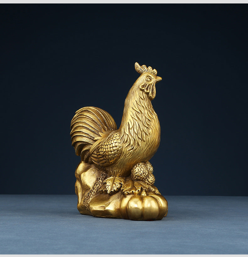 Copper Rooster Ornament Copper Rooster Zodiac Rooster Craft Home Decoration Ornament Gift