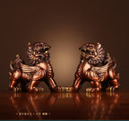 Bronze Kirin Figurine Home Office Decoration Living Room Craft Kirin Ornament Opening Gift