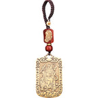 Taoist Jewelry Brass Wu Wealth God Zhao Gongming Token Pendant Wholesale Portable Car Keychain Copper Plaque Ornament