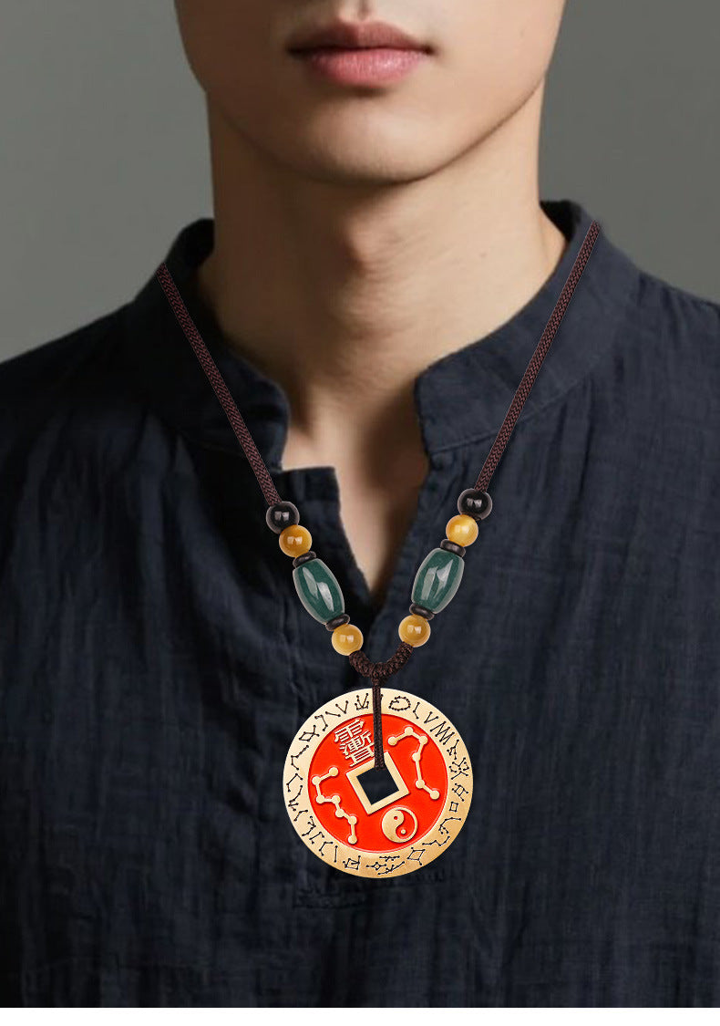 Cinnabar Zhang Tianshi Copper Coin Zhiwei Taiji Bagua Evil-Repelling Victory Coin Beidou Seven Stars Peace Coin Ancient Coin Wholesale