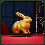 Brass Zodiac Rabbit Ornament for Home Office Desktop gold Wealth Rabbit Copper Craft Zodiac Gift Decorative Copperware