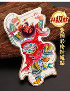 Taoist Zhongkui Sticker Phone Sticker Portrait Pattern Back Cover Metal Sticker Peace and Good Luck Decoration Cultural Supplies