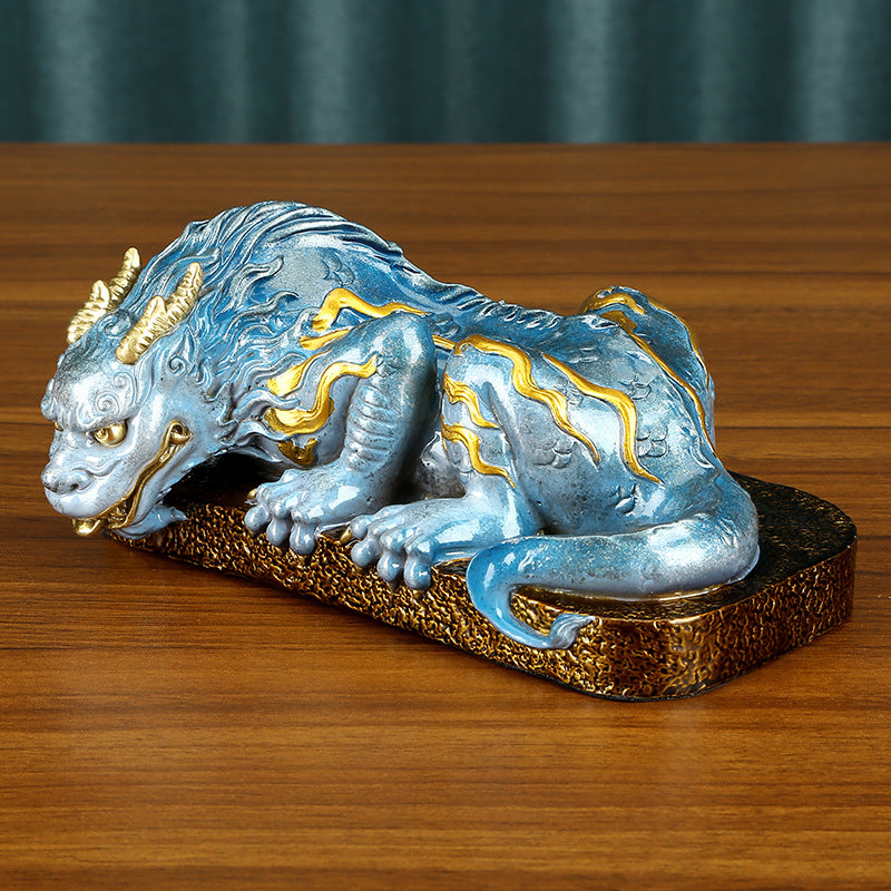 Colorful Copper Water Beast Figurine Office Desktop Water Absorbing Beast Centipede Decoration Home Entrance Decoration Craft Gift