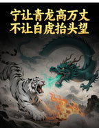 Qinglong High and Mighty Sticker Pendant White Tiger Head-Up Pressing Qinglong Resolving Ornament Neighbor's Door High Left Low Right High Door Sticker